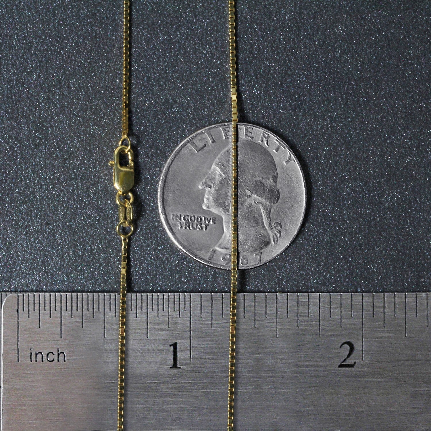 14K Yellow Gold Classic Box Chain Necklace (0.85mm) – True Pure Gold