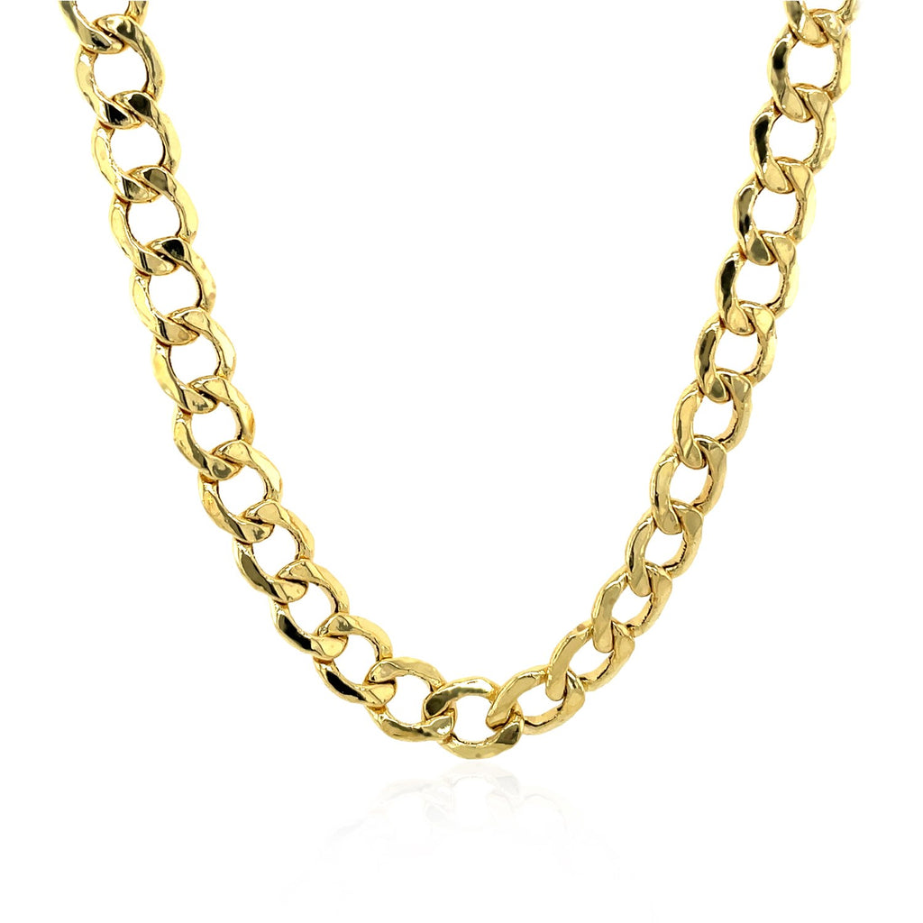 14k Yellow Gold Solid Curb Chain (6.20 mm)