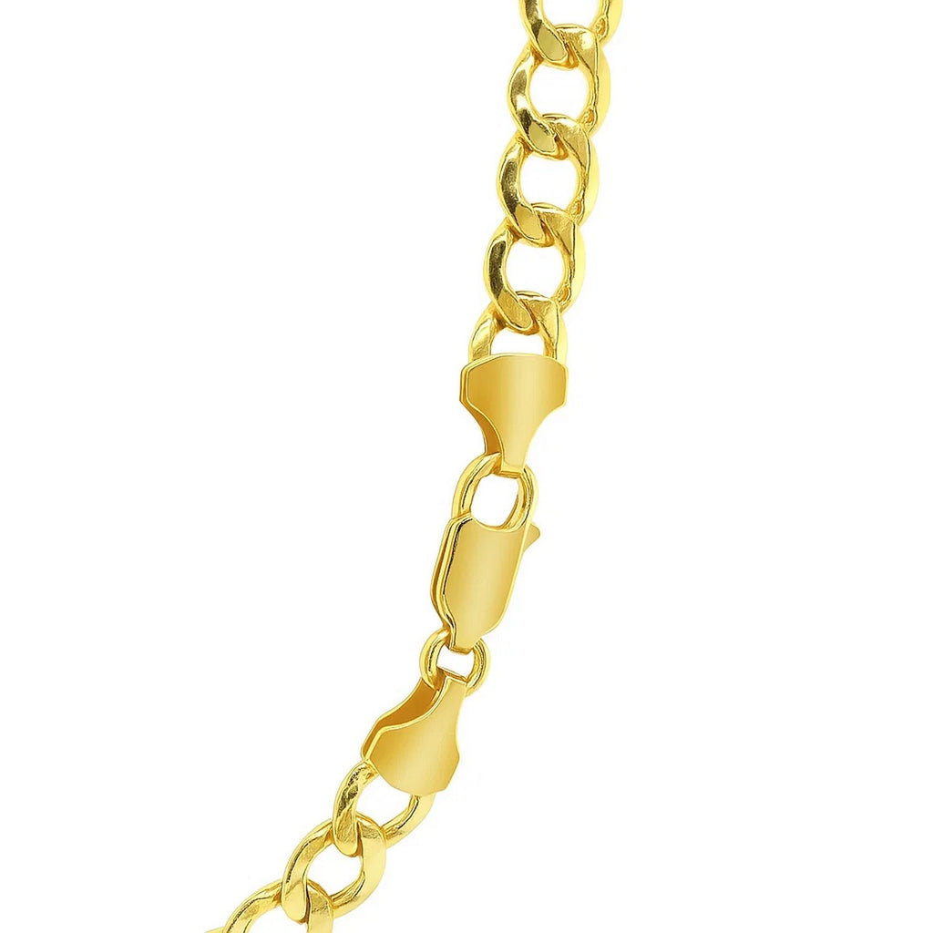 14k Yellow Gold Solid Curb Chain (6.20 mm)