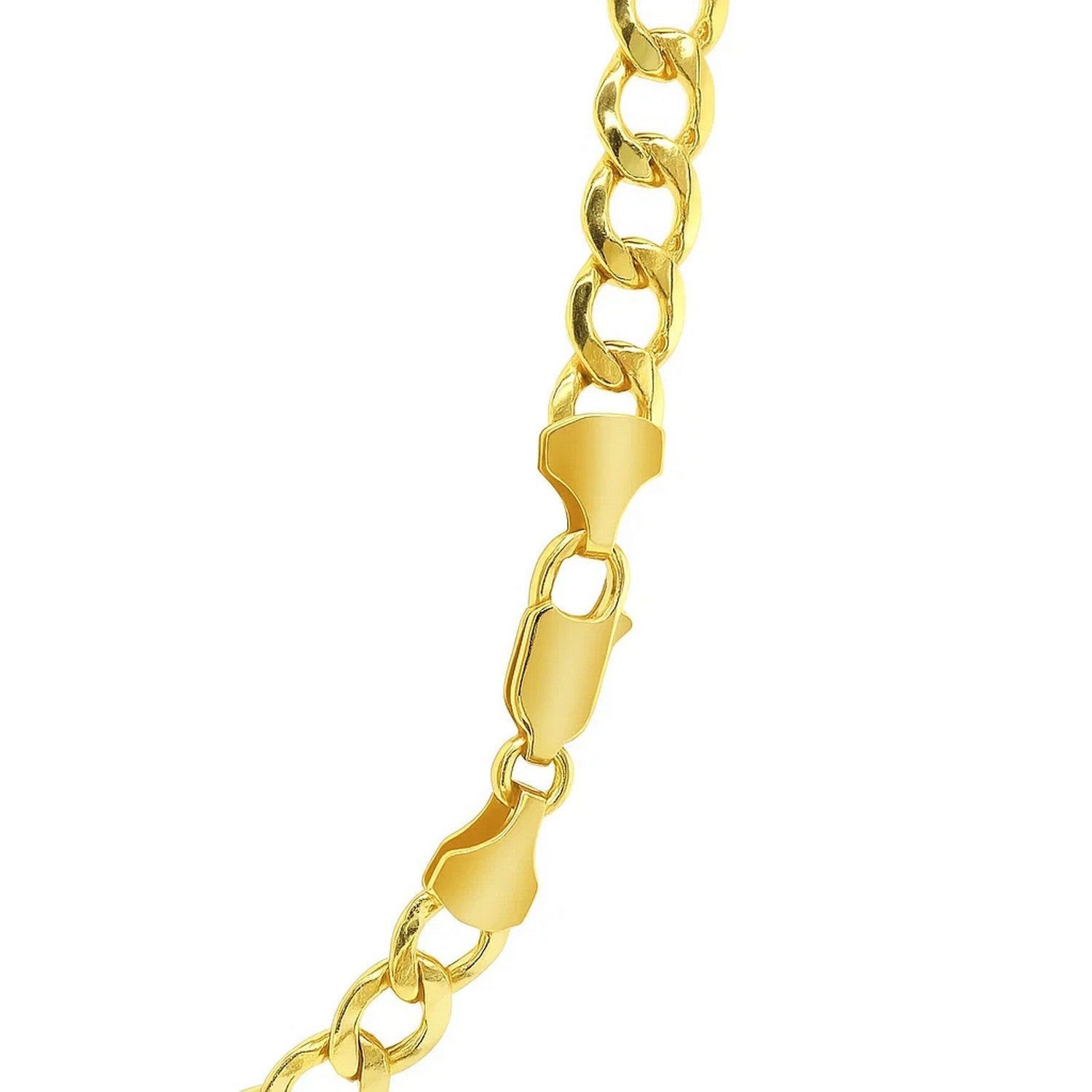 14k Yellow Gold Solid Curb Chain (6.20 mm)