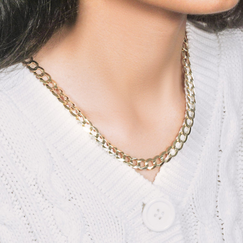 10k Yellow Gold Curb Chain (8.20 mm)