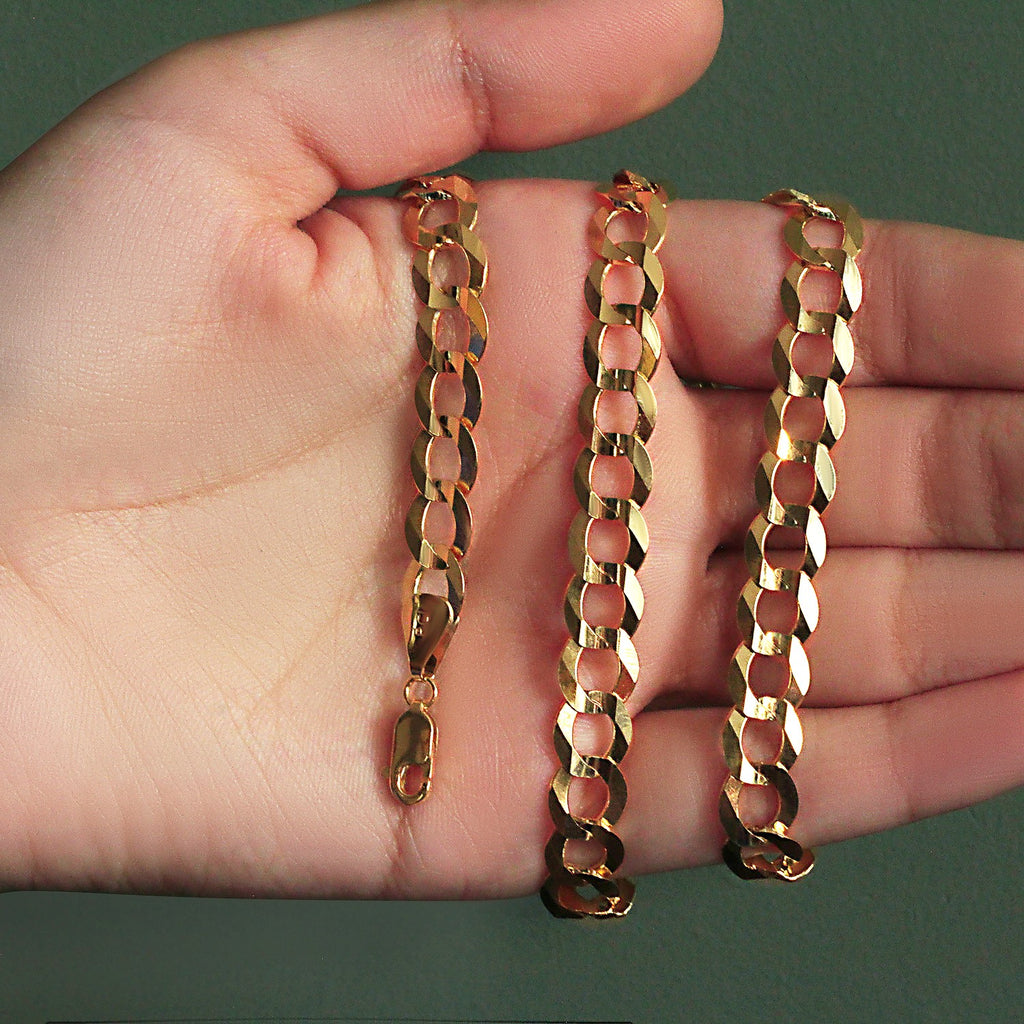 10k Yellow Gold Curb Chain (8.20 mm)