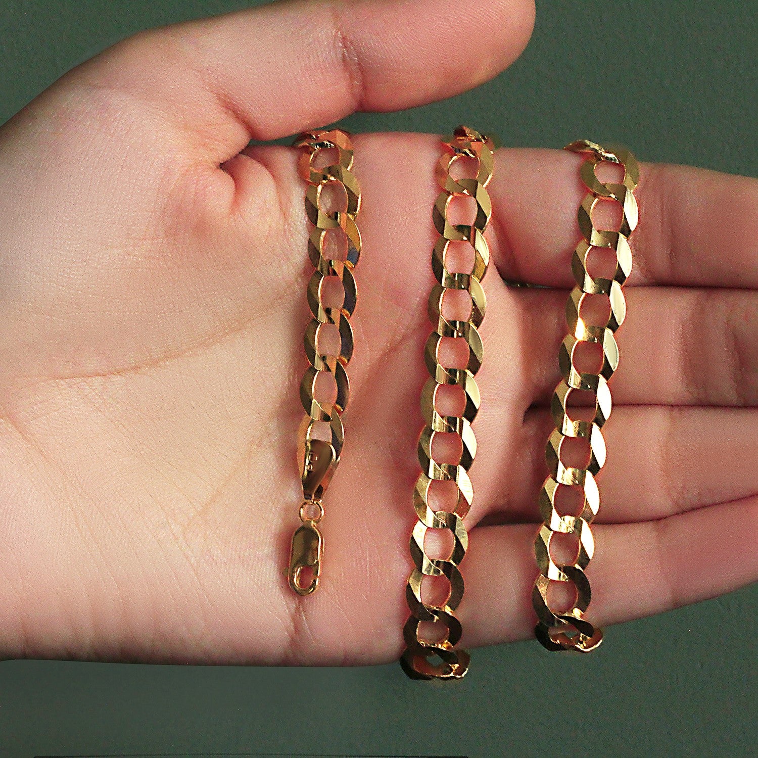 10k Yellow Gold Curb Chain (8.20 mm)