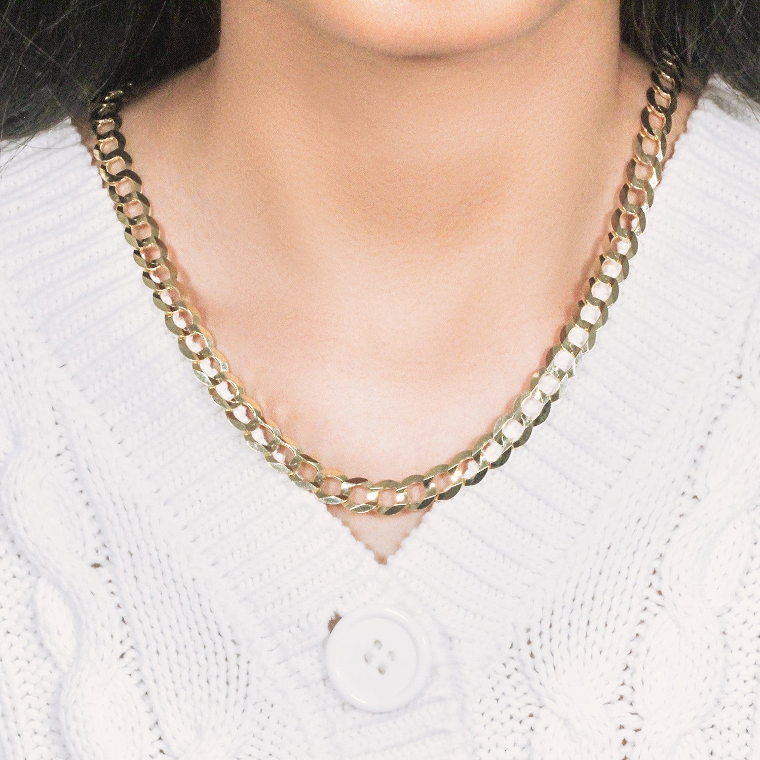 10k Yellow Gold Curb Chain (8.20 mm)
