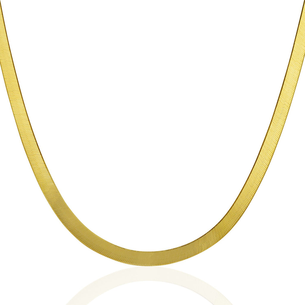 14K Yellow Gold Super Flex Herringbone Chain 4.60mm | Bold Solid Gold