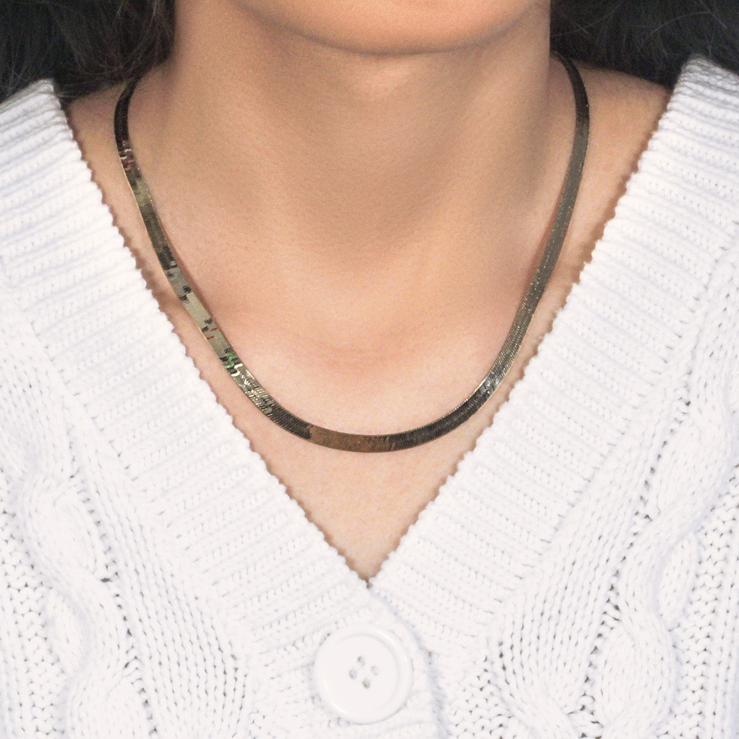 14K Yellow Gold Super Flex Herringbone Chain 4.60mm | Bold Solid Gold