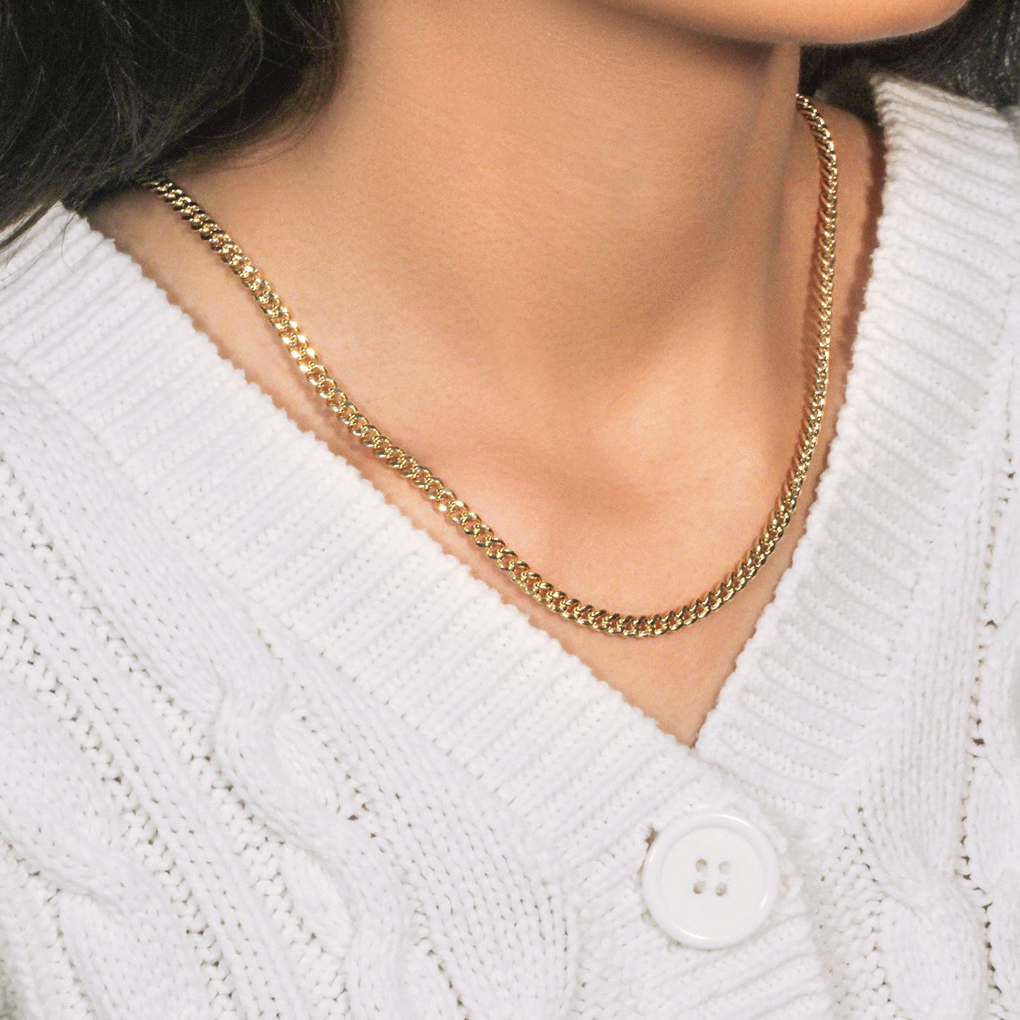 10K Yellow Gold Semi Solid Miami Cuban Chain Necklace (4.50mm) – True Pure Gold