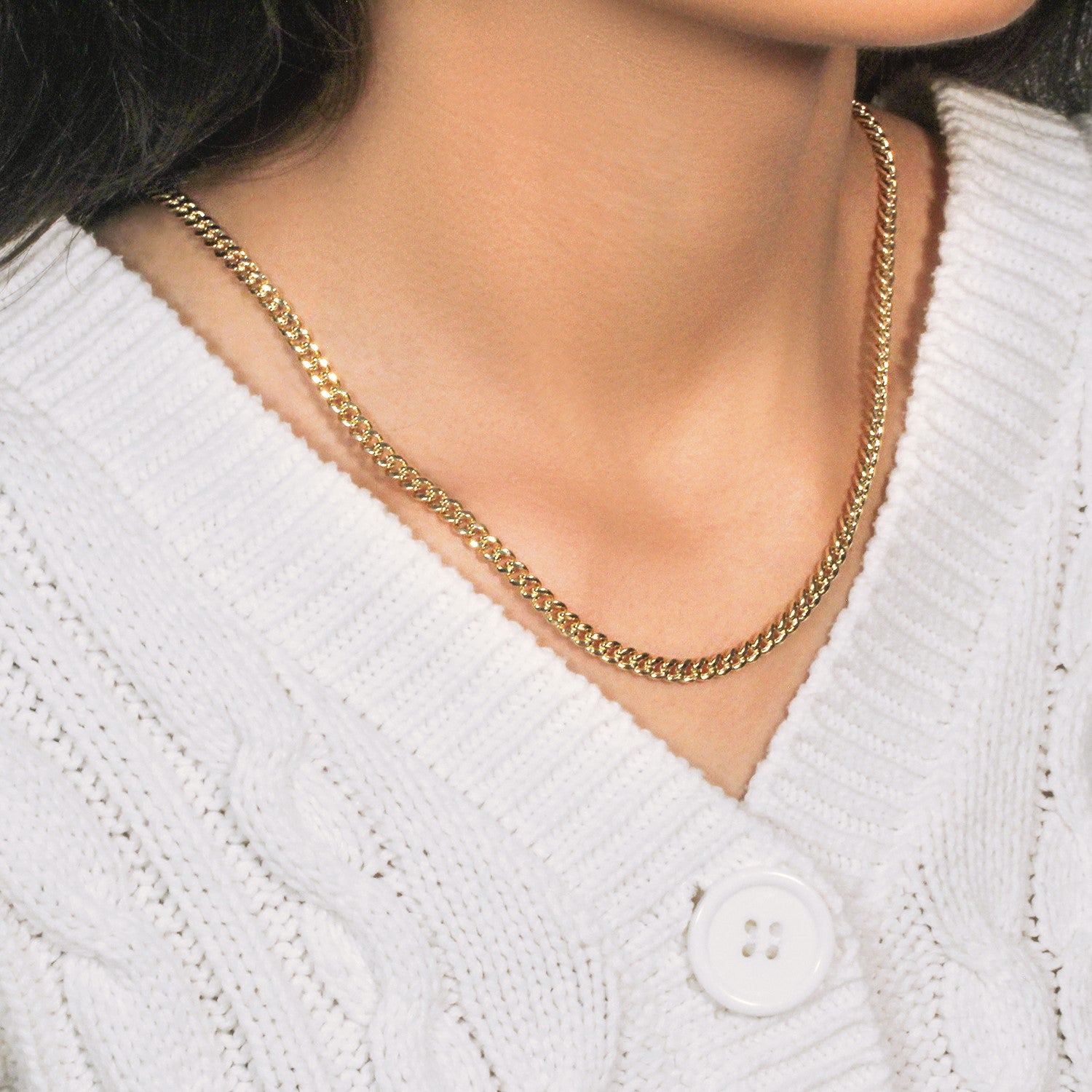 10K Yellow Gold Semi Solid Miami Cuban Chain Necklace (4.50mm) – True Pure Gold