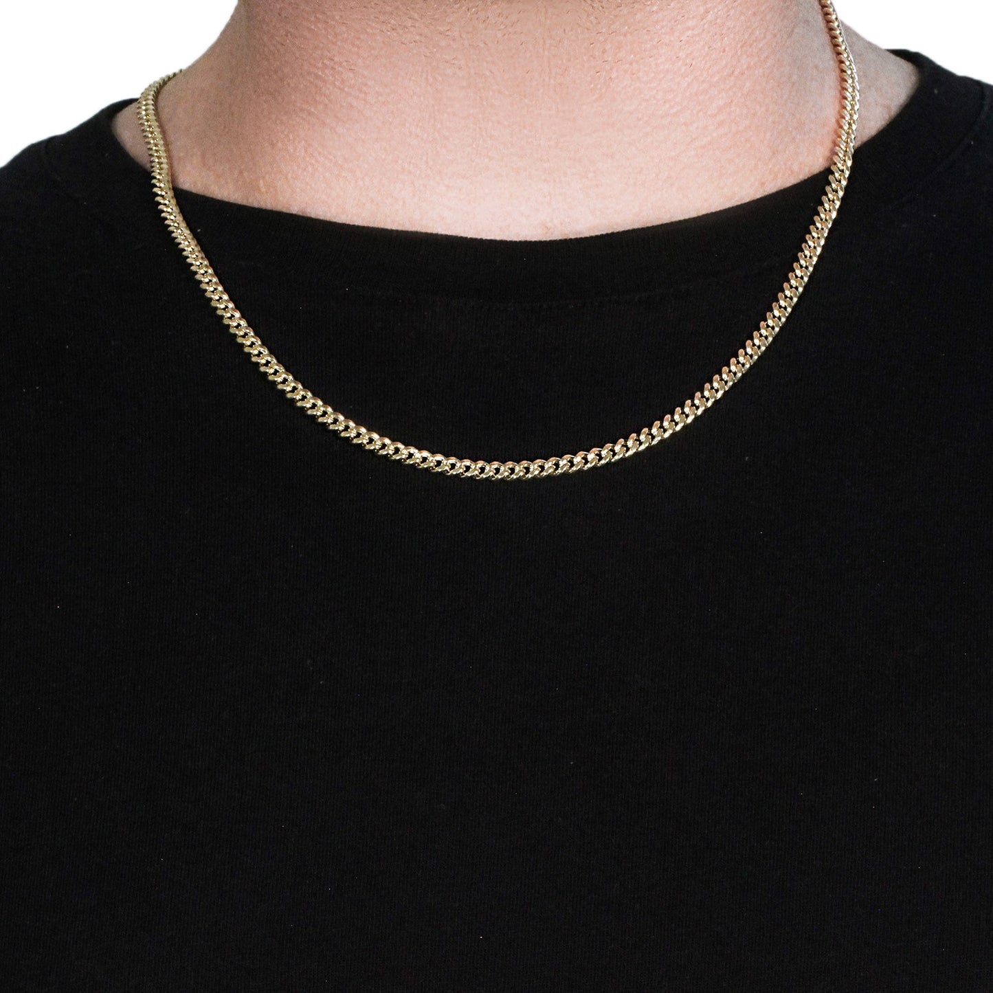 10K Yellow Gold Semi Solid Miami Cuban Chain Necklace (4.50mm) – True Pure Gold