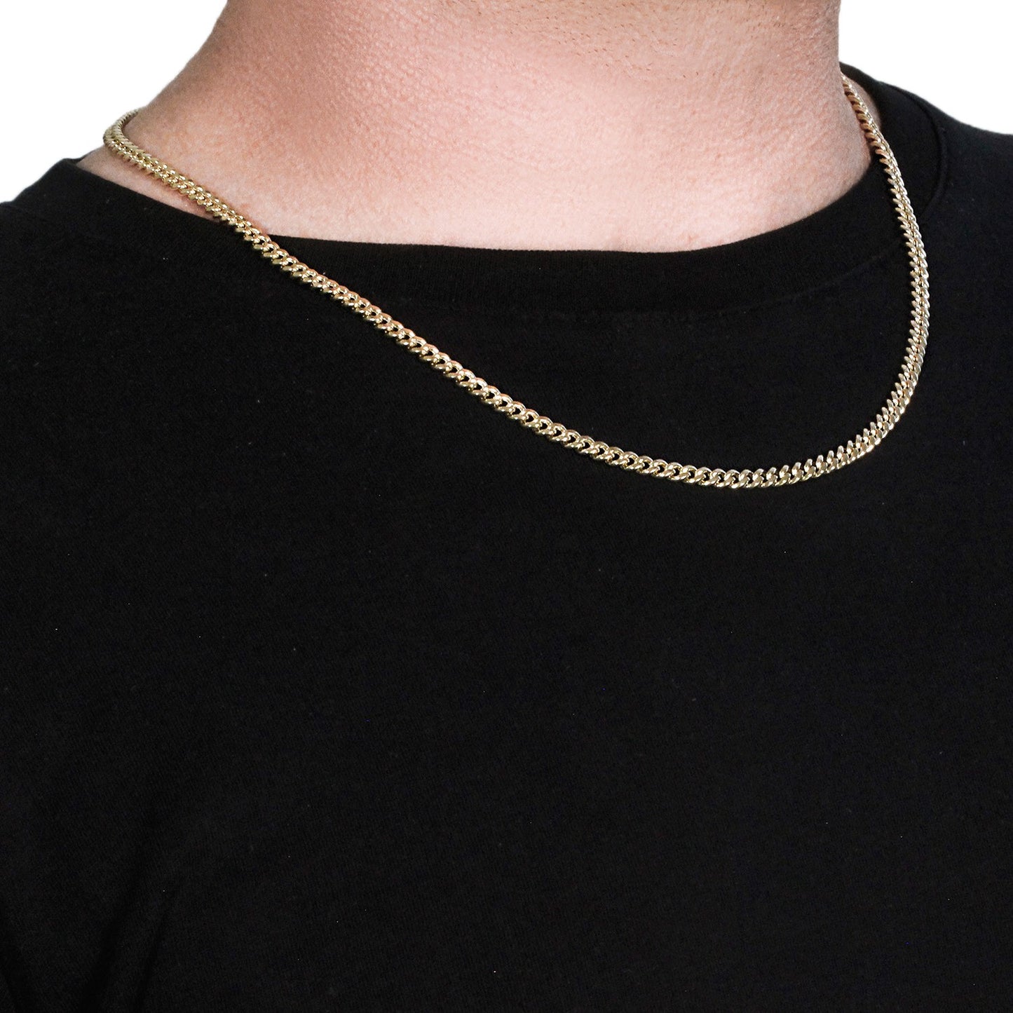 10K Yellow Gold Semi Solid Miami Cuban Chain Necklace (4.50mm) – True Pure Gold