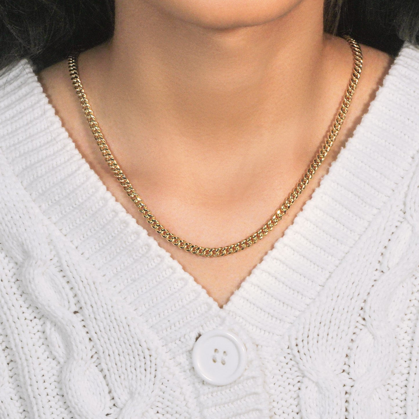 10K Yellow Gold Semi Solid Miami Cuban Chain Necklace (4.50mm) – True Pure Gold