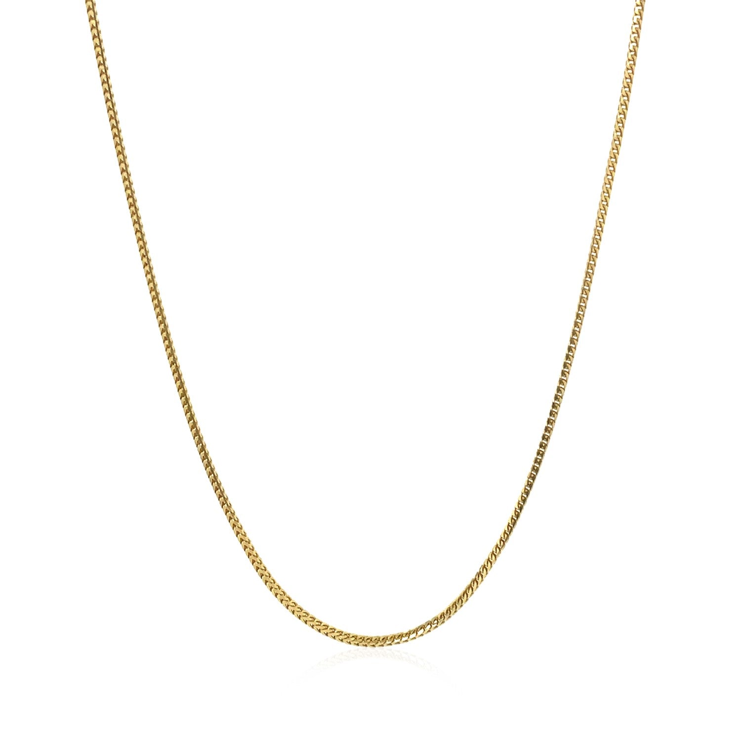 14K Yellow Gold Franco Chain Necklace (0.90mm)