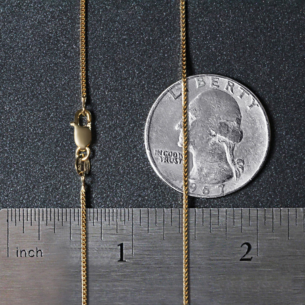 14K Yellow Gold Franco Chain Necklace (0.90mm)