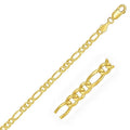 14K Yellow Gold Solid Figaro Chain – 6.00mm, Solid Gold