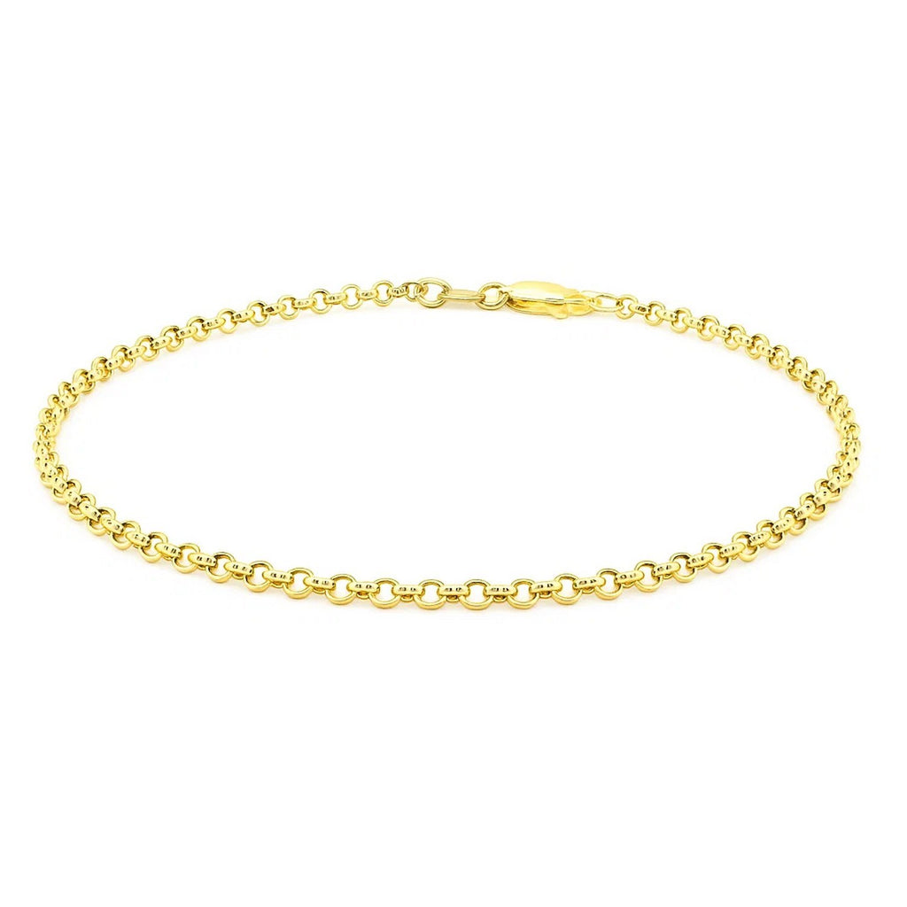 14K Yellow Gold Rolo Bracelet (2.50mm)