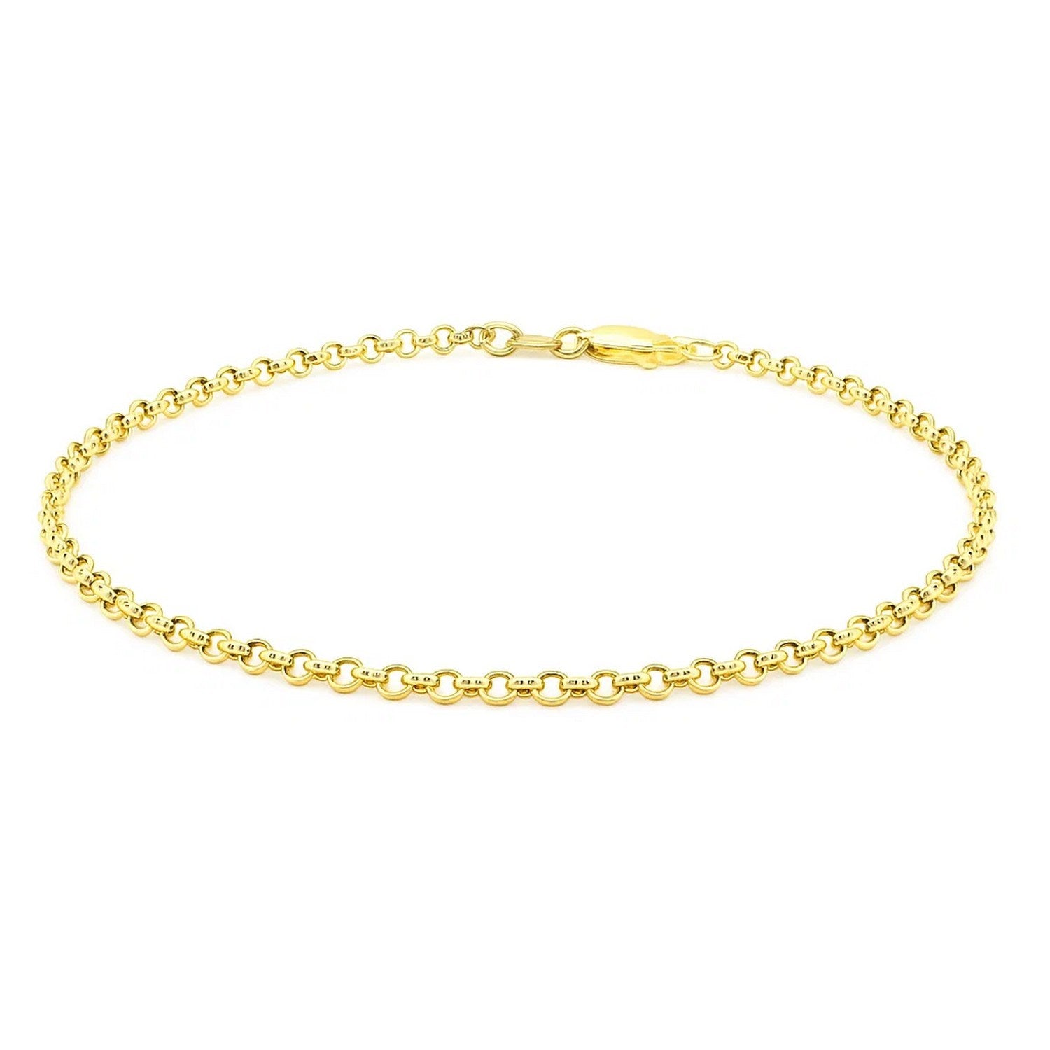 14K Yellow Gold Rolo Bracelet (2.50mm)