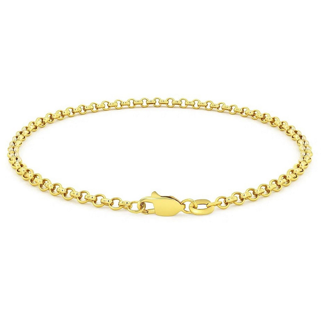 14K Yellow Gold Rolo Bracelet (2.50mm)