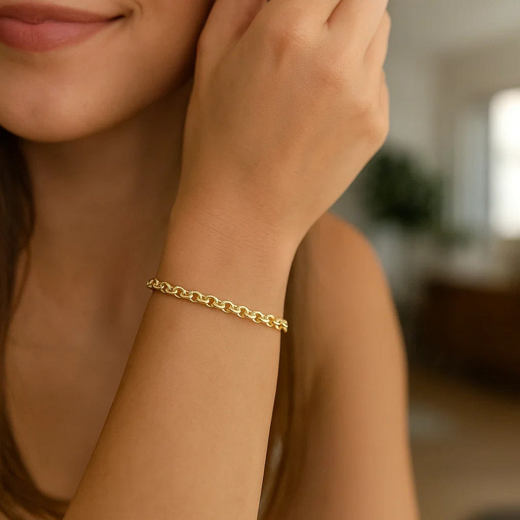 14K Yellow Gold Rolo Bracelet (2.50mm)