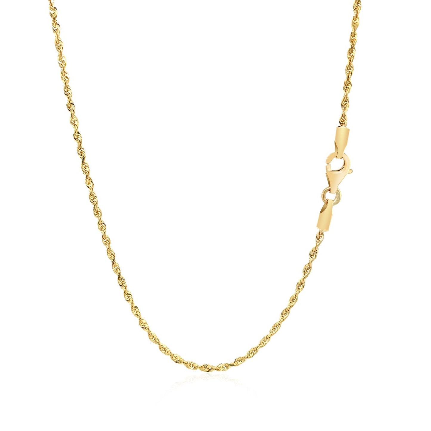 10K Yellow Gold Solid Diamond Cut Rope Chain (1.60mm)