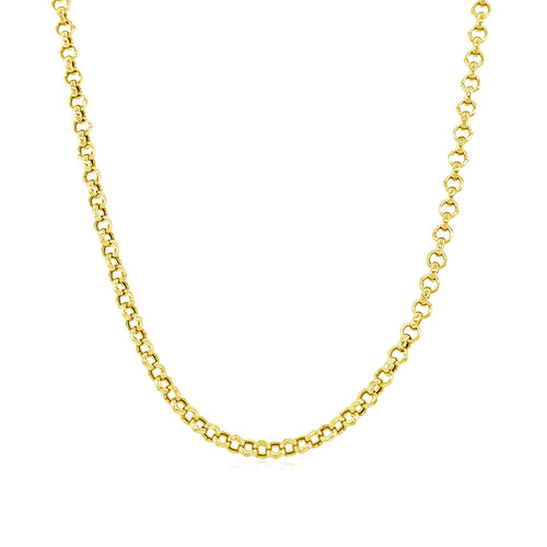 10K Yellow Gold Rolo Chain – 2.40mm, Solid Gold