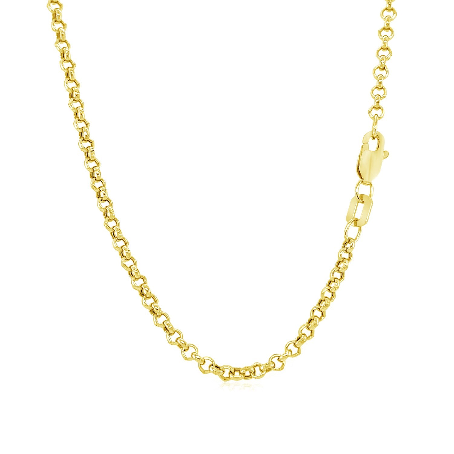 10K Yellow Gold Rolo Chain – 2.40mm, Solid Gold