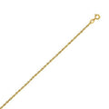 14K Yellow Gold Machine Rope Chain Necklace (1.20mm)