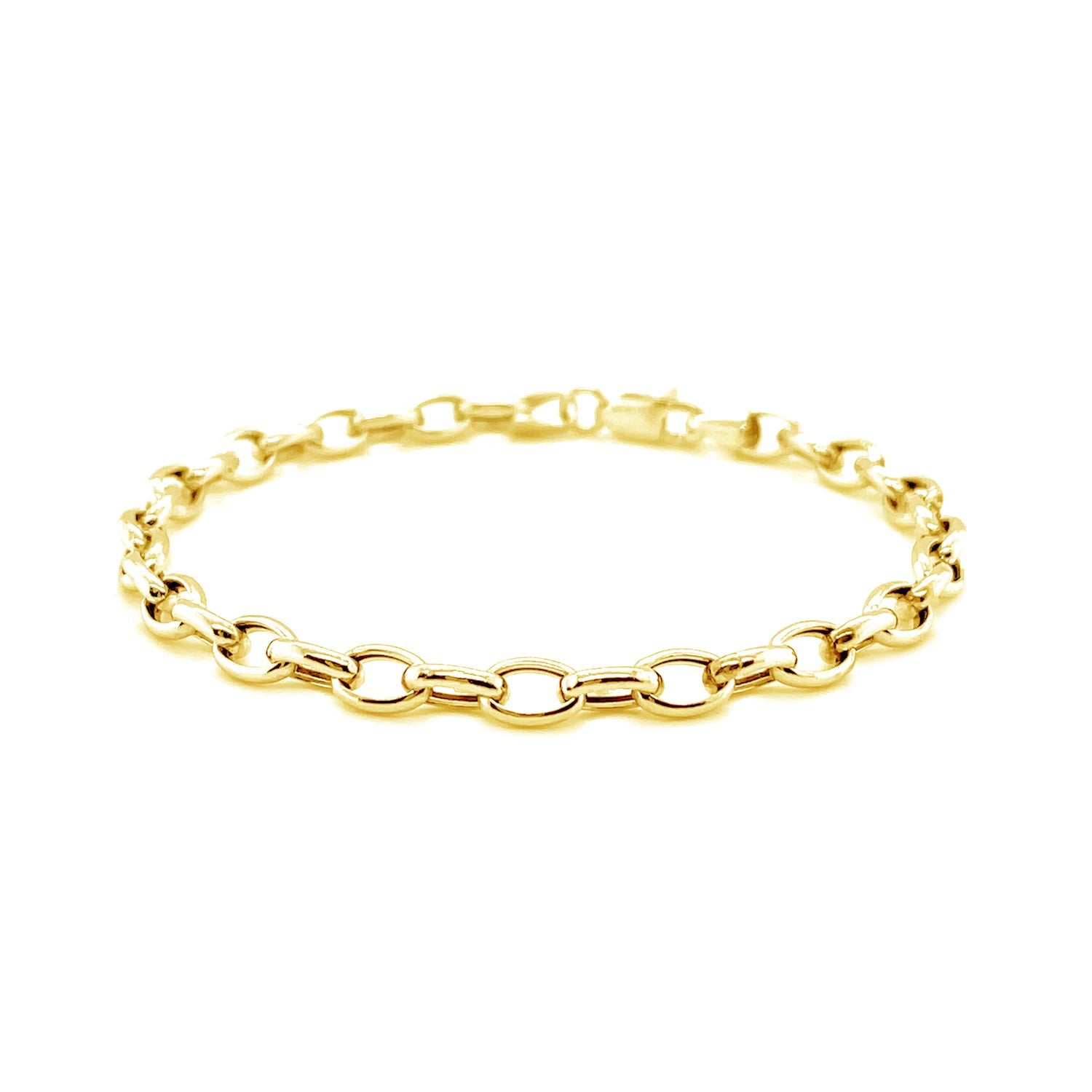 14K Yellow Gold Oval Rolo Bracelet (4.60mm)