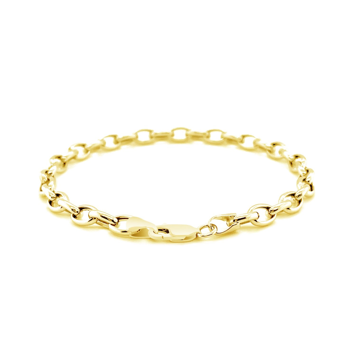 14K Yellow Gold Oval Rolo Bracelet (4.60mm)