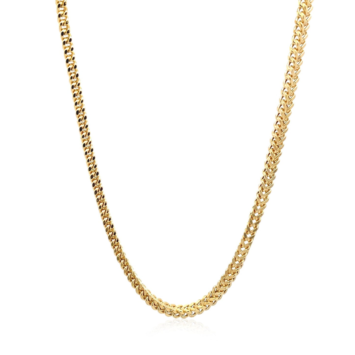 14K Yellow Gold Lightweight Wheat Chain Necklace (3.20 mm)