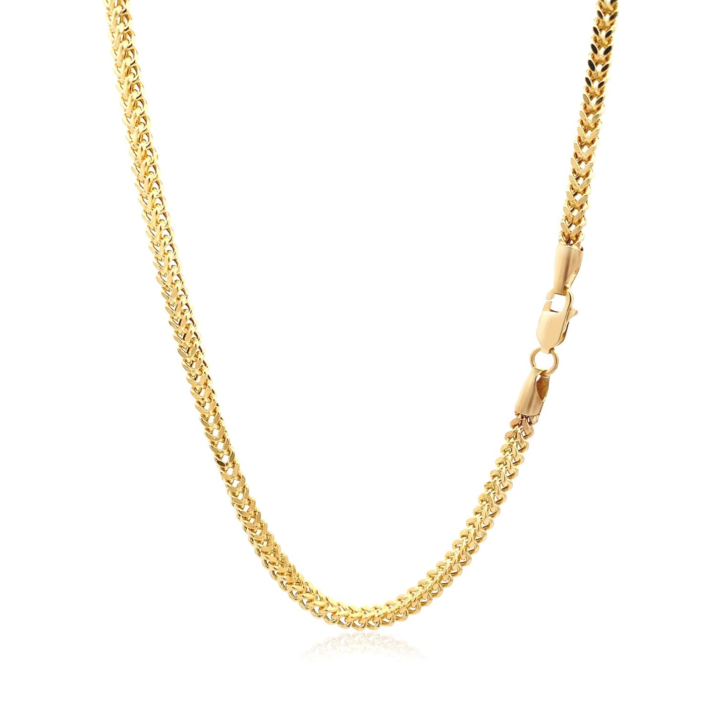 14K Yellow Gold Lightweight Wheat Chain Necklace (3.20 mm)