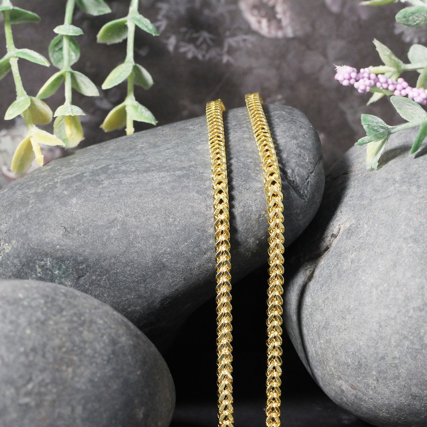14K Yellow Gold Lightweight Wheat Chain Necklace (3.20 mm)