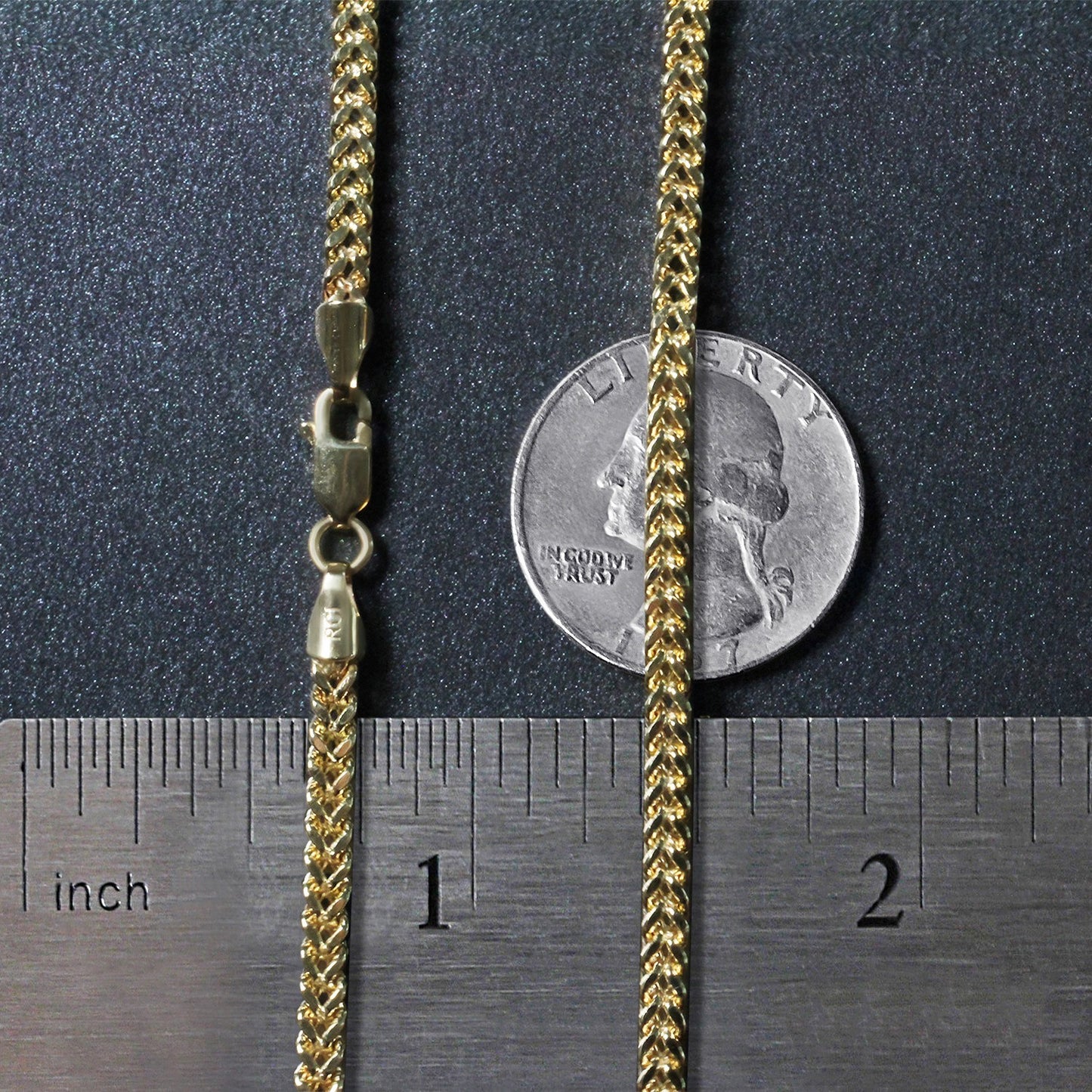 14K Yellow Gold Lightweight Wheat Chain Necklace (3.20 mm)