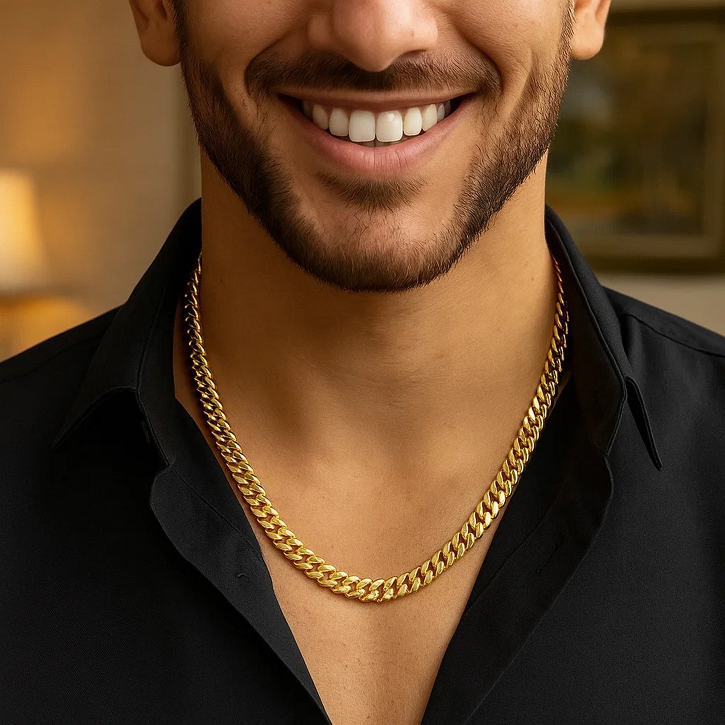 14K Yellow Gold Classic Solid Miami Cuban Chain Necklace (7.10mm) – True Pure Gold