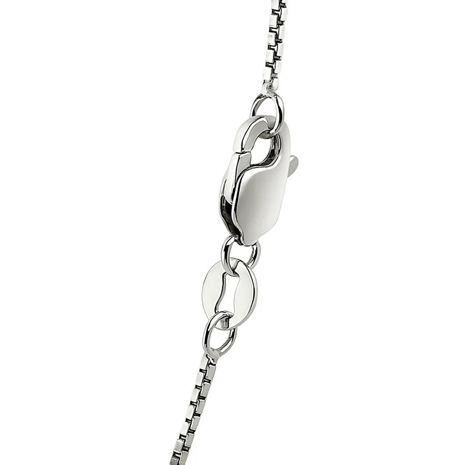 14k White Gold Octagonal Box Chain (1.00 mm)