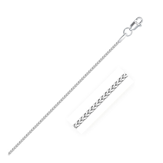14K White Gold Franco Chain Necklace (0.90mm)