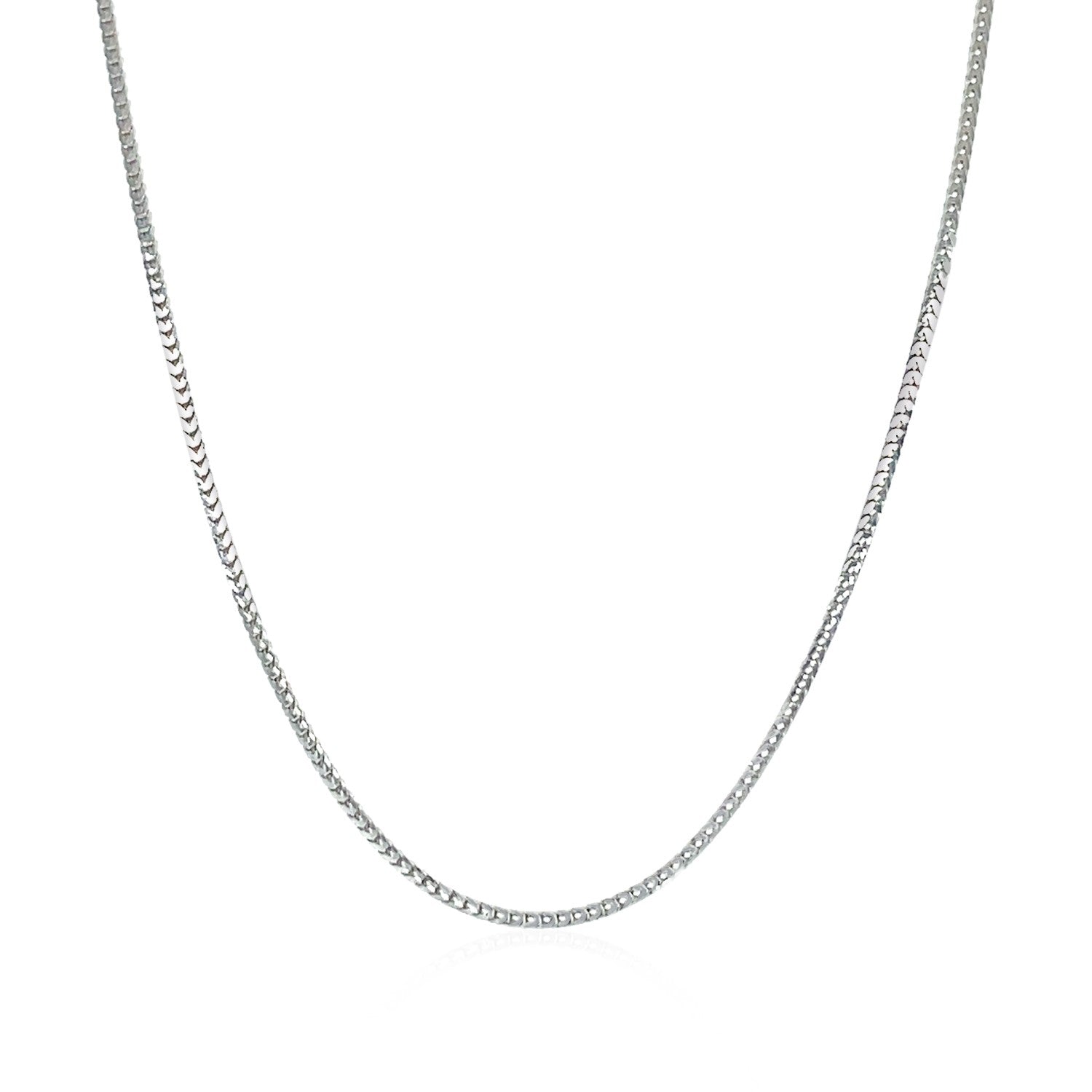 14K White Gold Franco Chain Necklace (0.90mm)