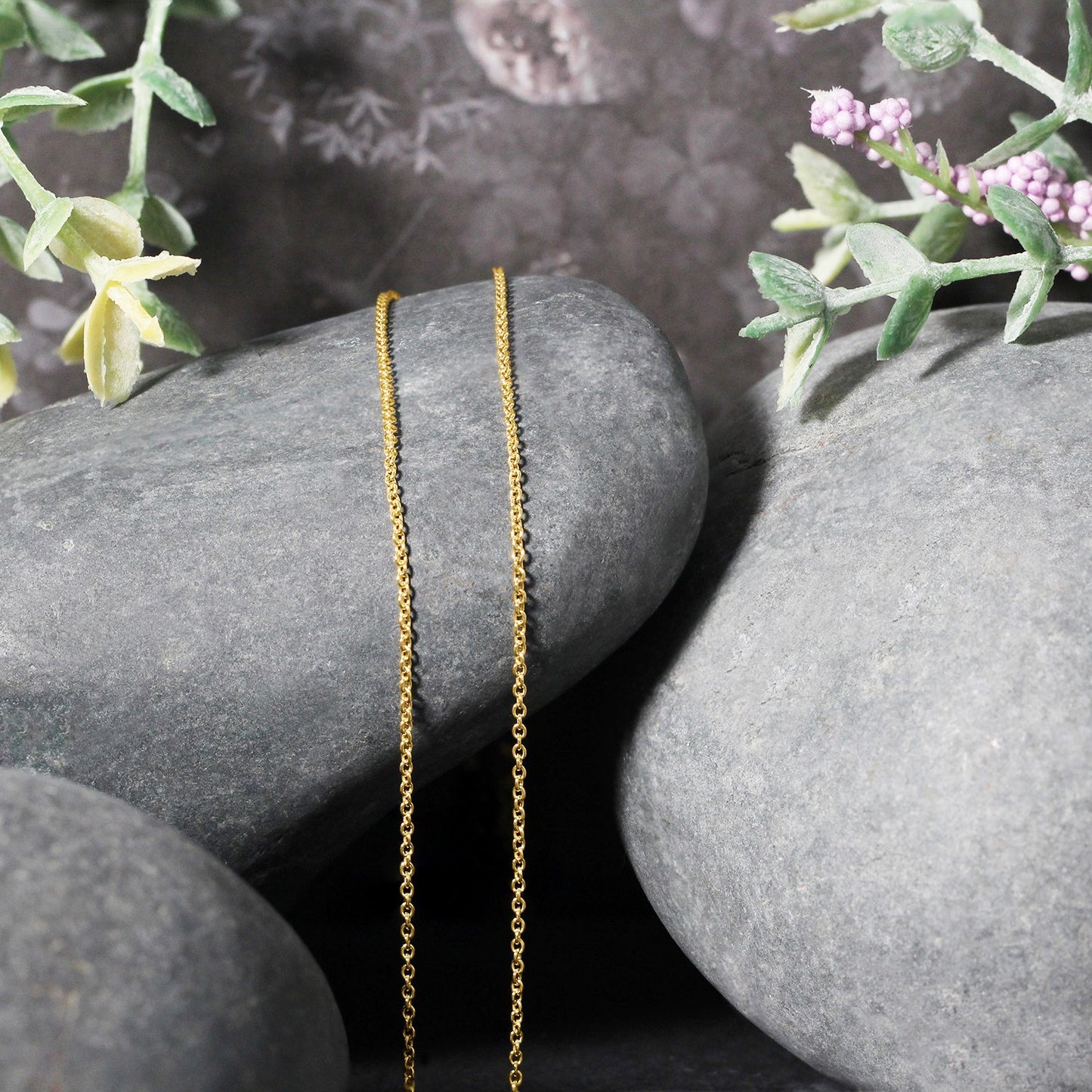 14K Yellow Gold Oval Cable Link Chain Necklace (1.20 mm)