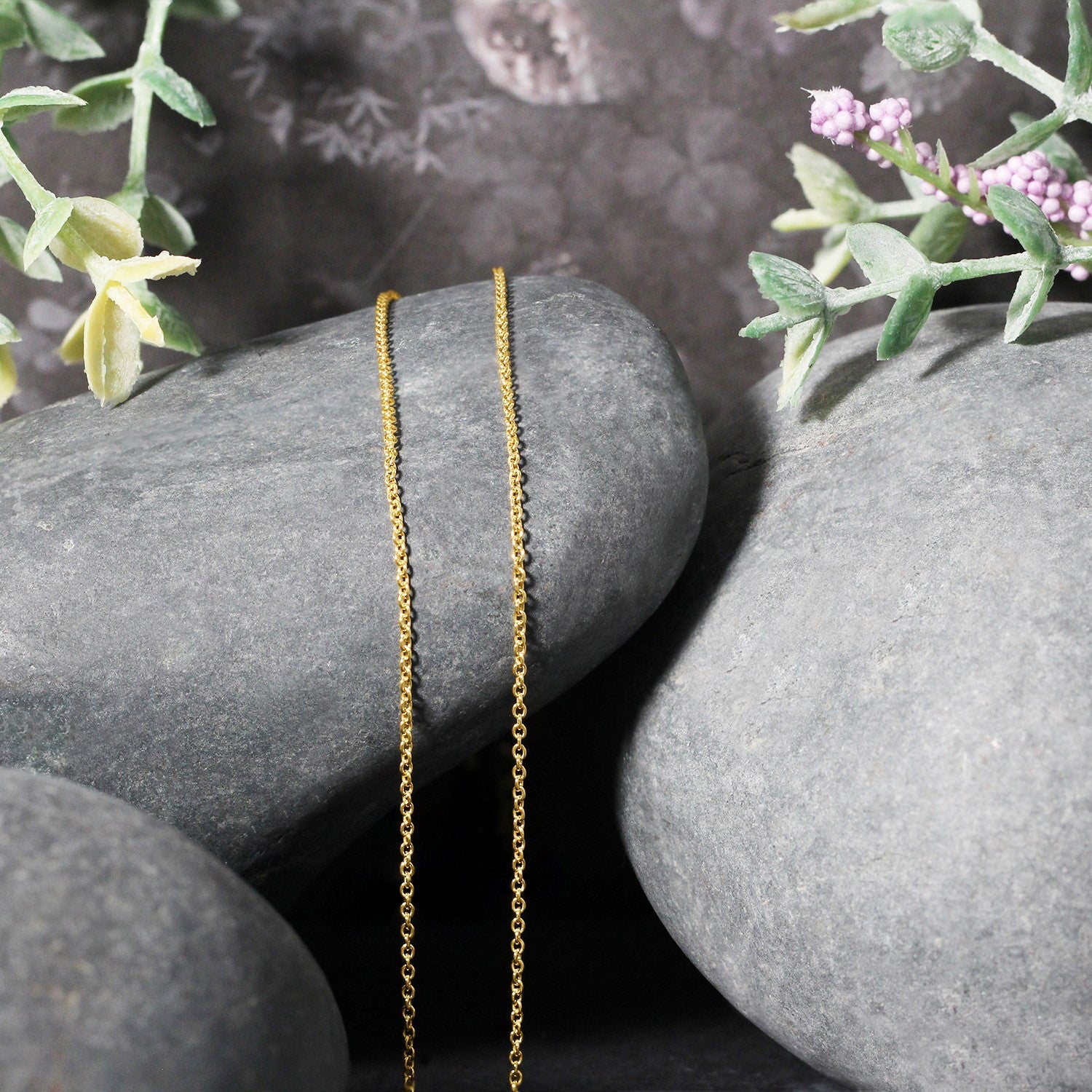 14K Yellow Gold Oval Cable Link Chain Necklace (1.20 mm)