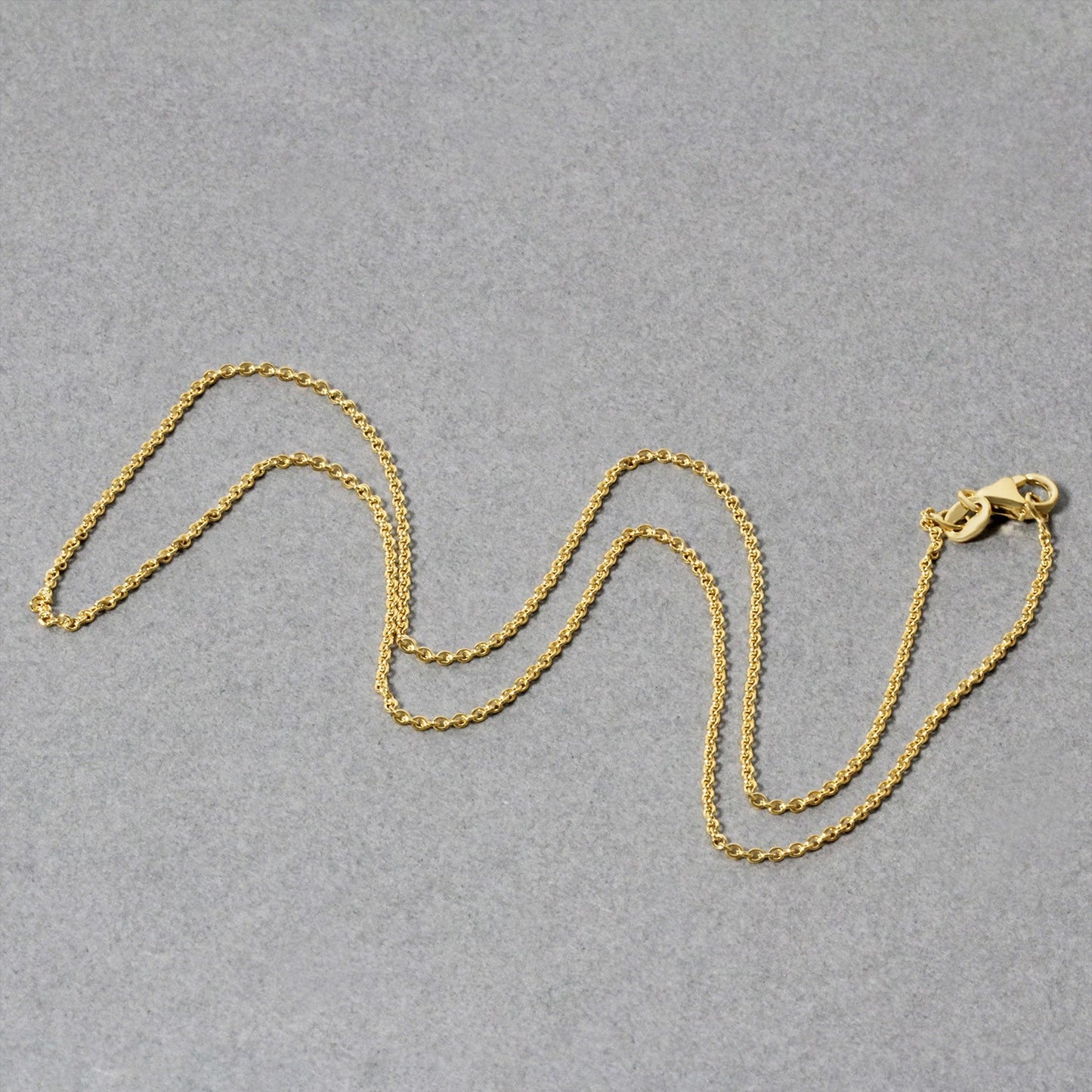 14K Yellow Gold Oval Cable Link Chain Necklace (1.20 mm)