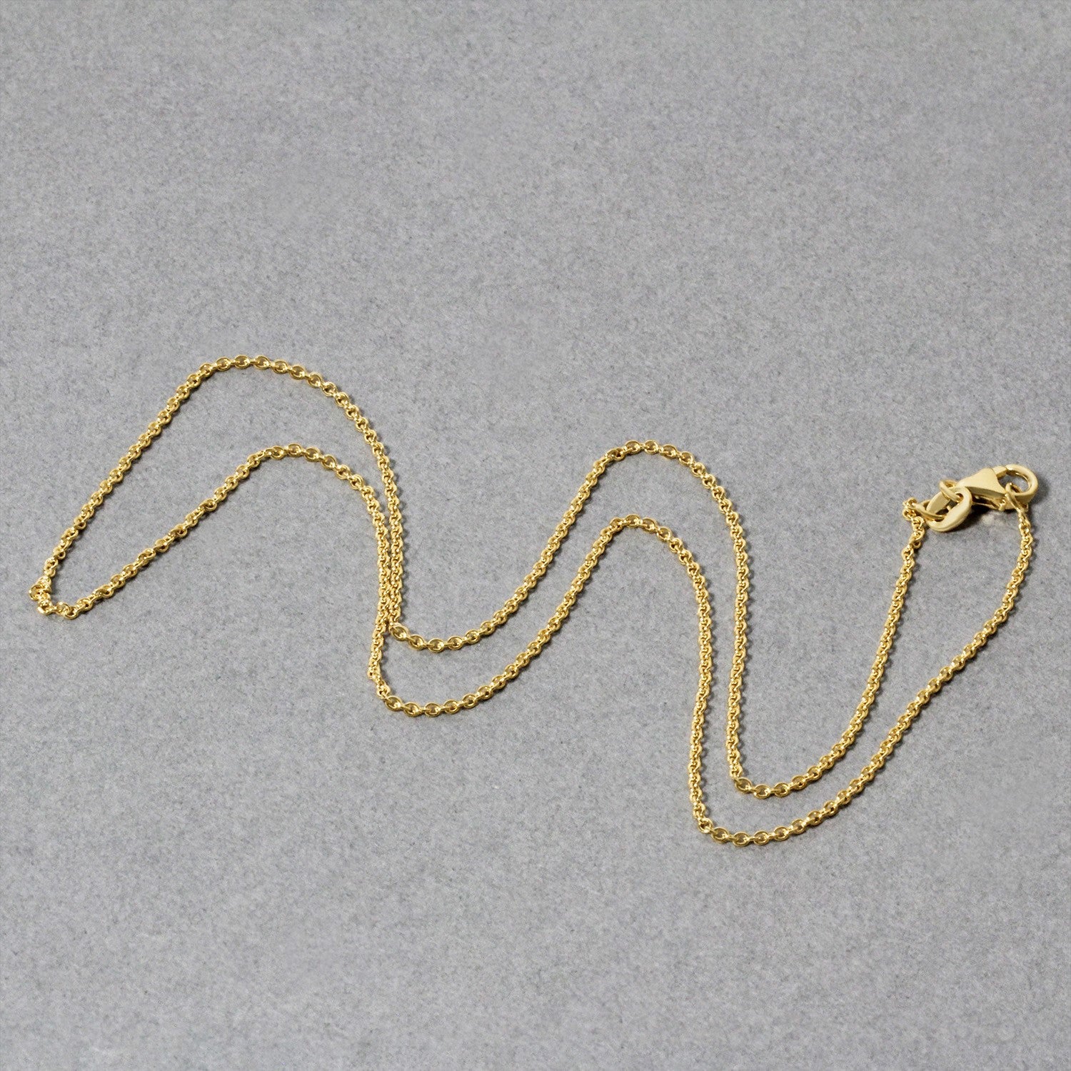 14K Yellow Gold Oval Cable Link Chain Necklace (1.20 mm)