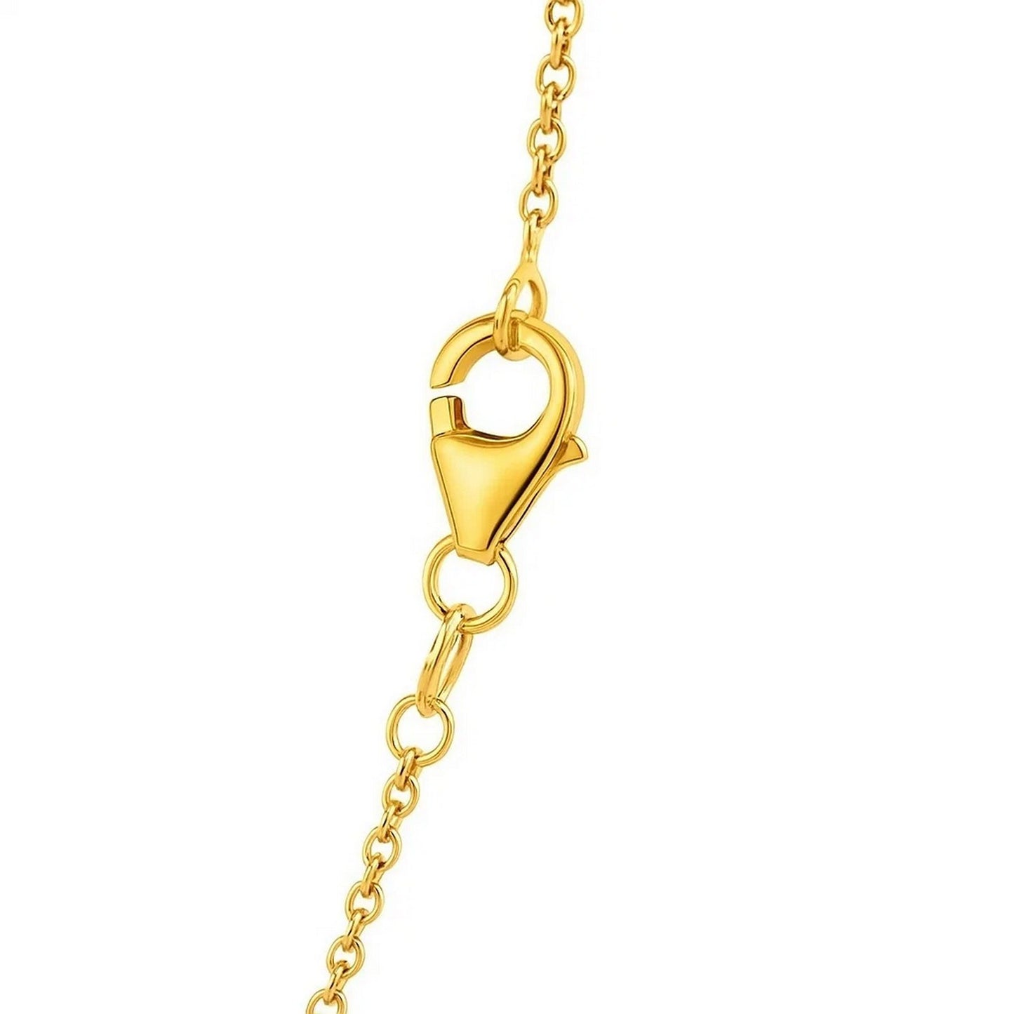 14K Yellow Gold Oval Cable Link Chain Necklace (1.20 mm)