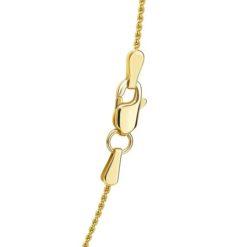 14K Yellow Gold Diamond Cut Round Wheat Chain – 1.20mm, Solid Gold