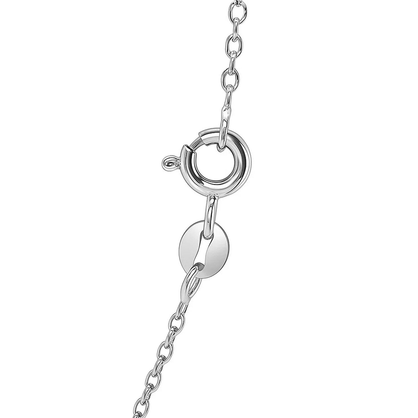 14K White Gold Faceted Cable Link Chain Necklace (1.20 mm)