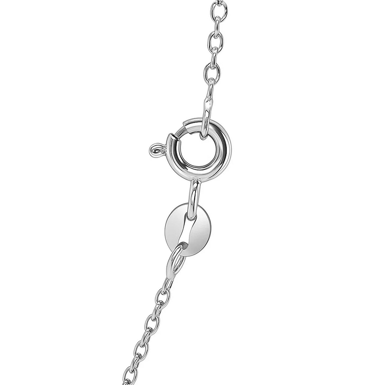 14K White Gold Faceted Cable Link Chain Necklace (1.20 mm)