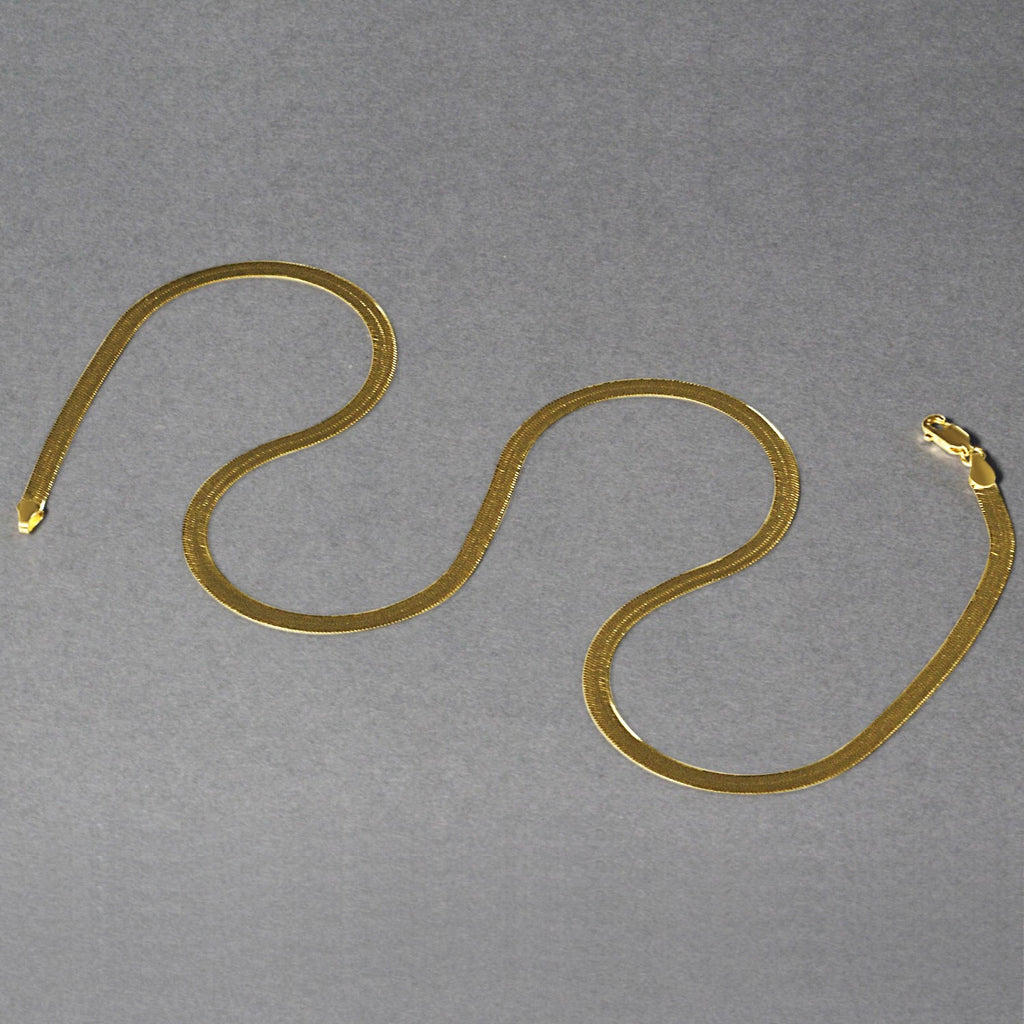 14K Yellow Gold Super Flex Herringbone Chain 3.80mm | Solid Gold