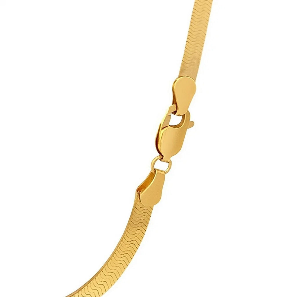 14K Yellow Gold Super Flex Herringbone Chain 3.80mm | Solid Gold