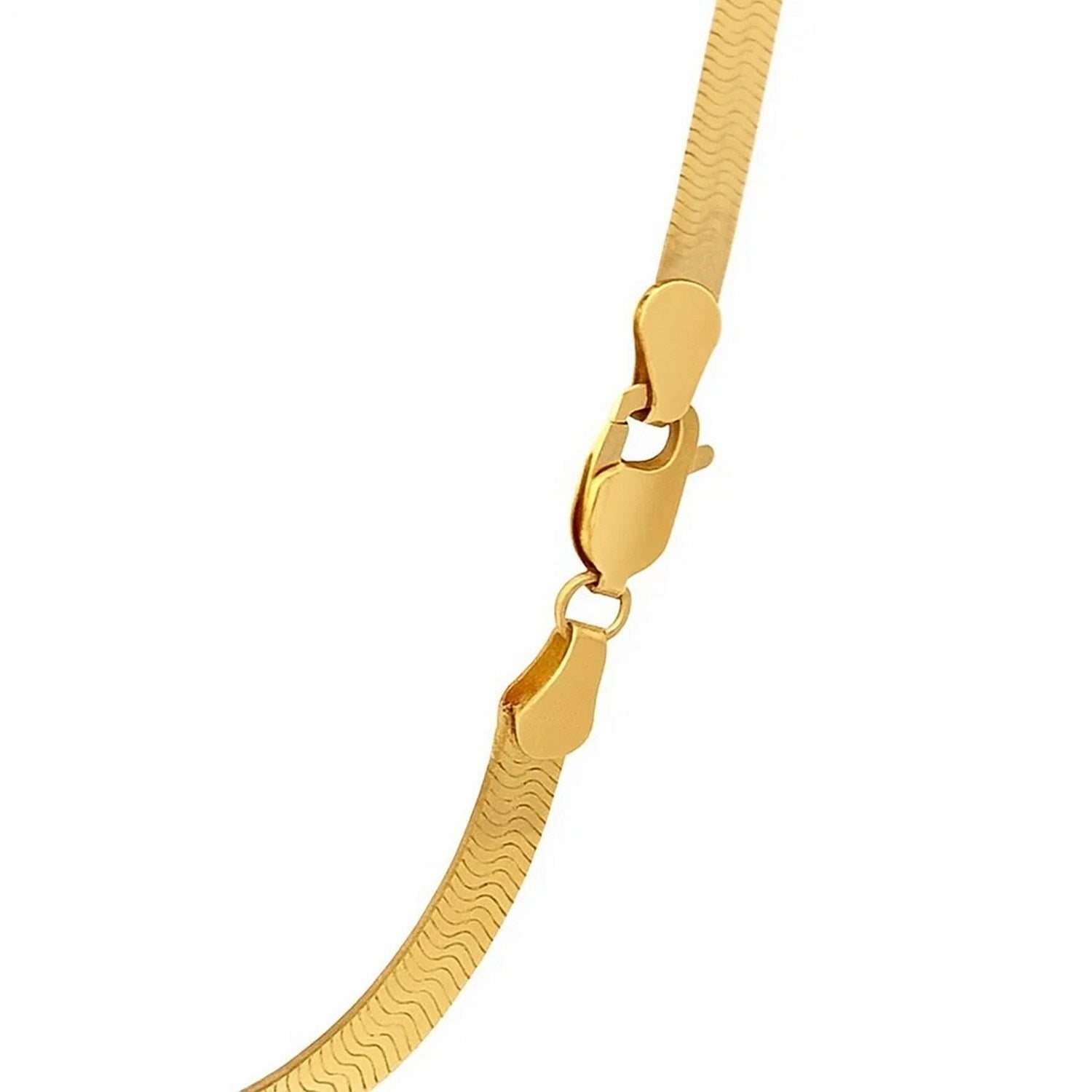 14K Yellow Gold Super Flex Herringbone Chain 3.80mm | Solid Gold