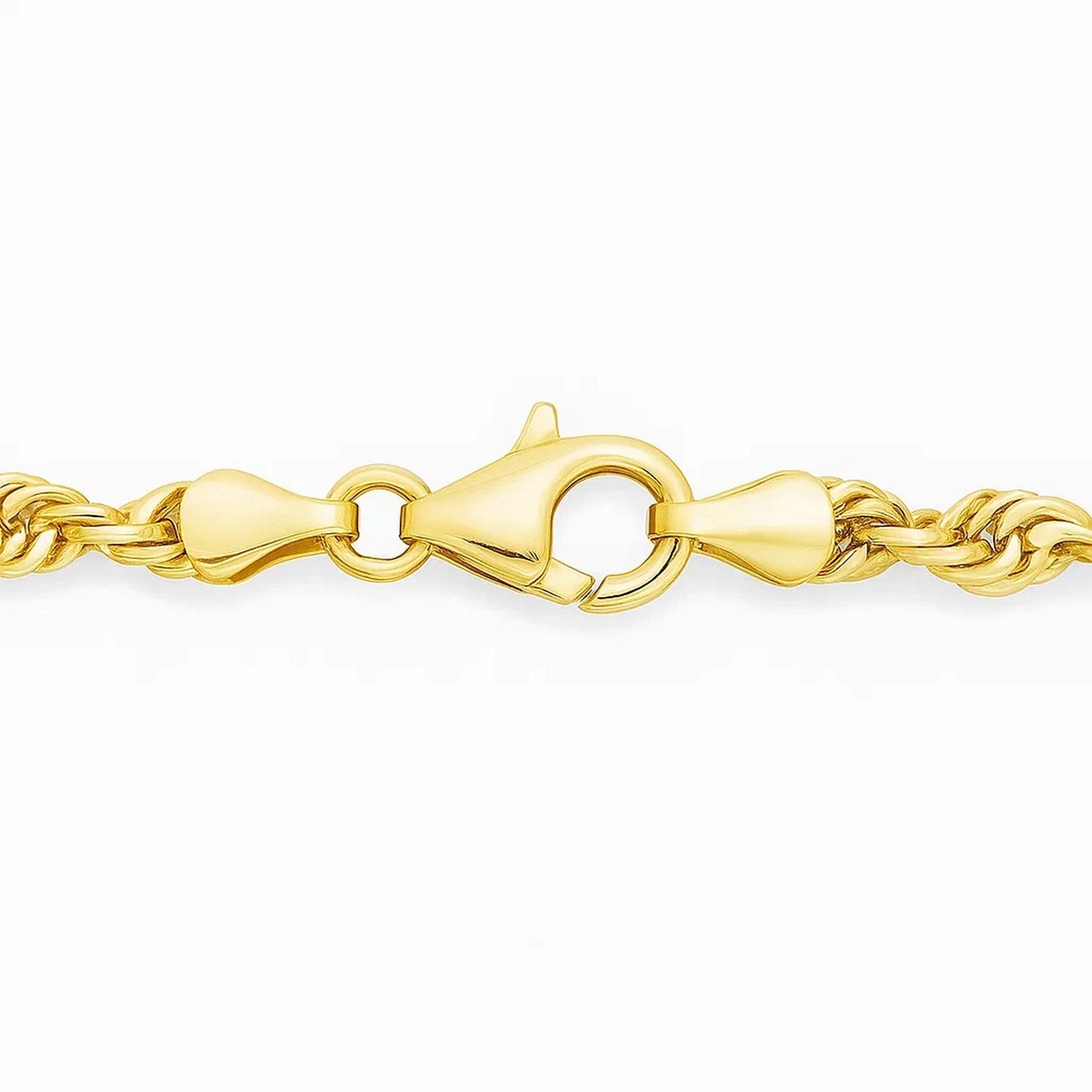 14K Yellow Gold Light Rope Chain Necklace (3.70mm)