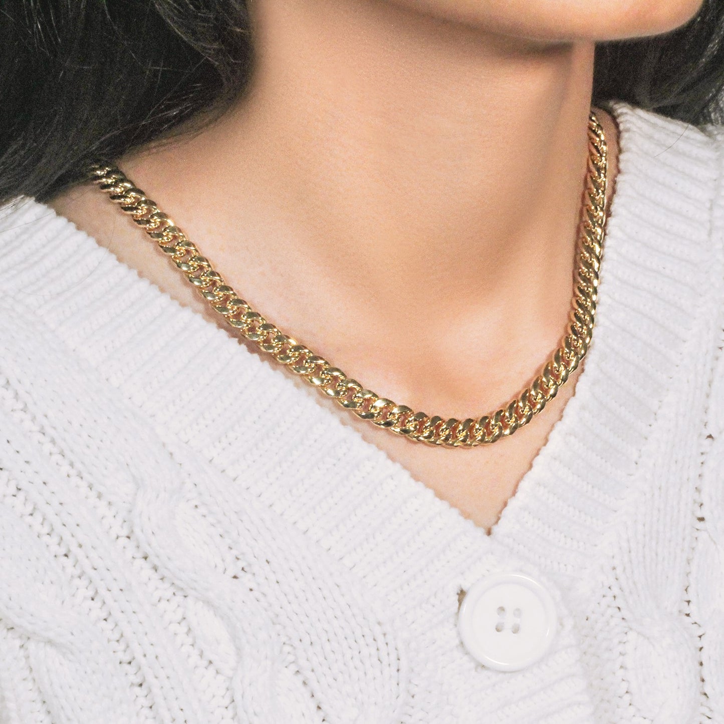 10K Yellow Gold Semi Solid Miami Cuban Chain Necklace (7.25mm) – True Pure Gold
