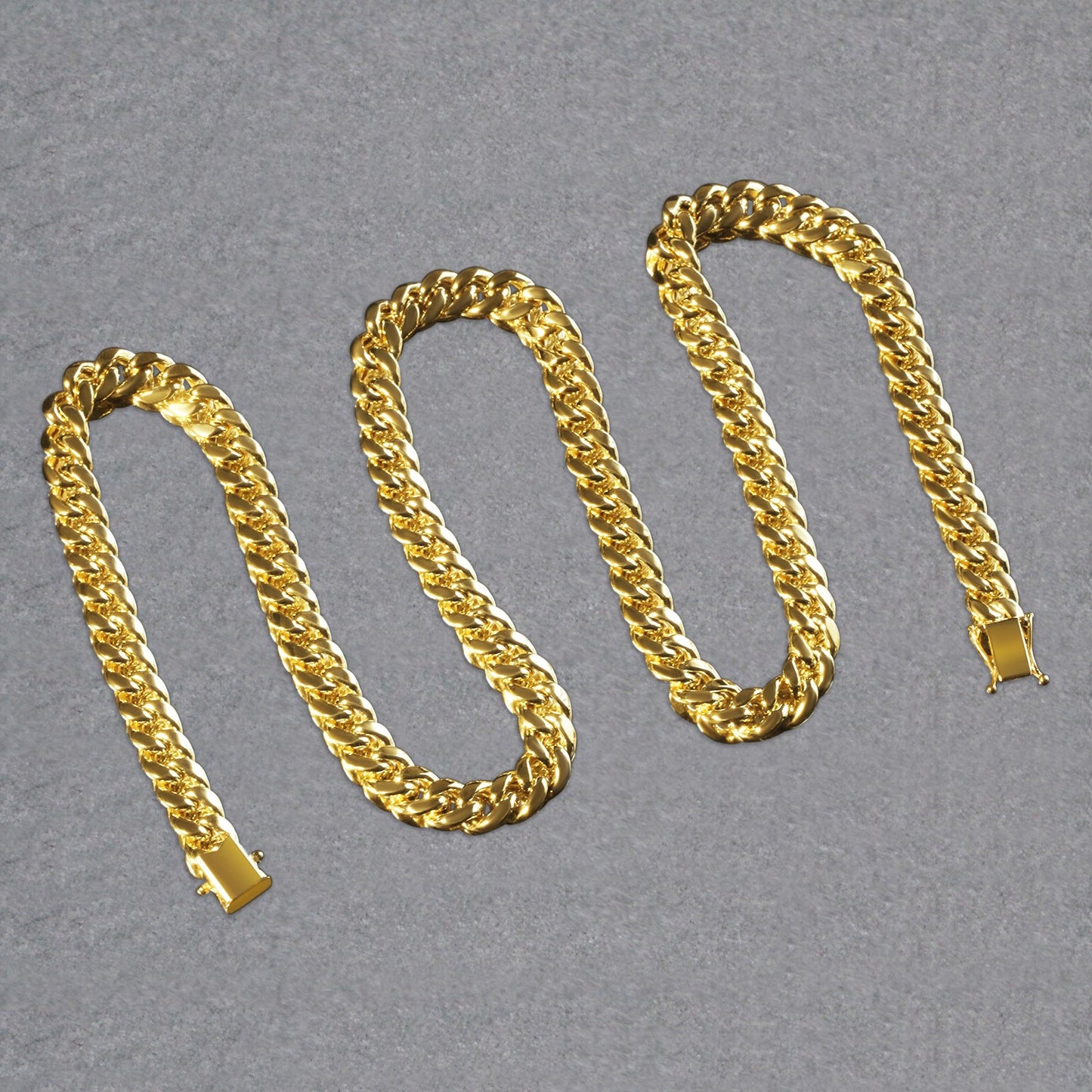 10K Yellow Gold Semi Solid Miami Cuban Chain Necklace (7.25mm) – True Pure Gold